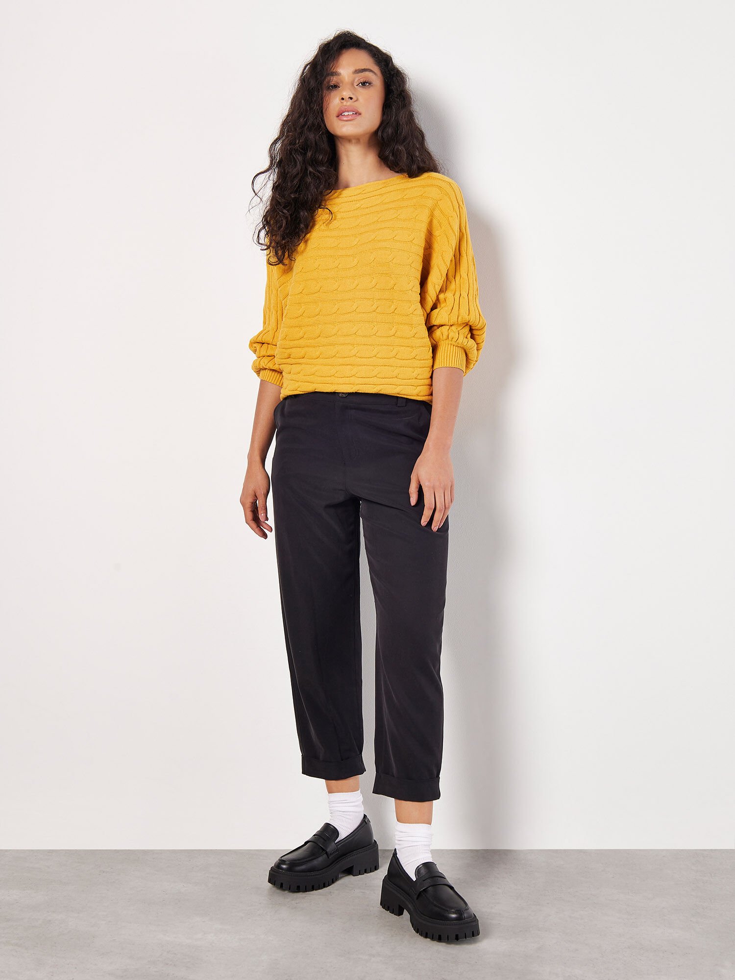 Mustard batwing jumper clearance