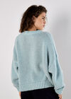 Embroidered Daisies Jumper, Blue, large