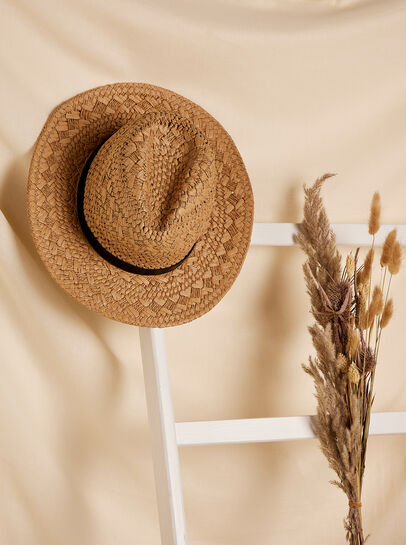 Raffia Fedora Hat