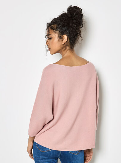 Stretch Knit Batwing Top