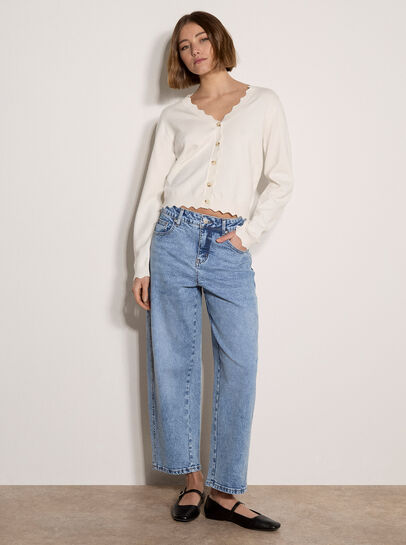 Scallop Hem Cardigan