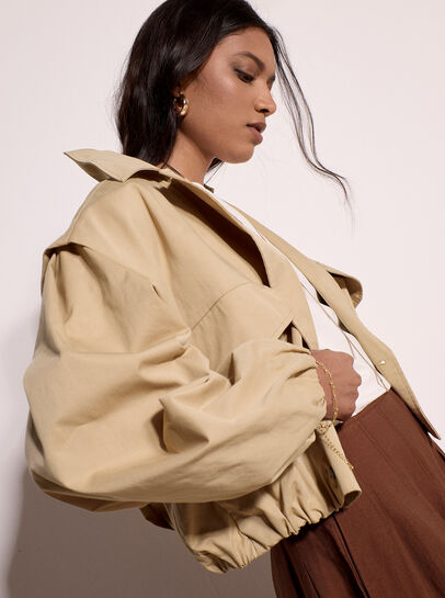 Cropped Trench Coat