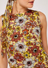 70s Floral Dress, Yellow, large