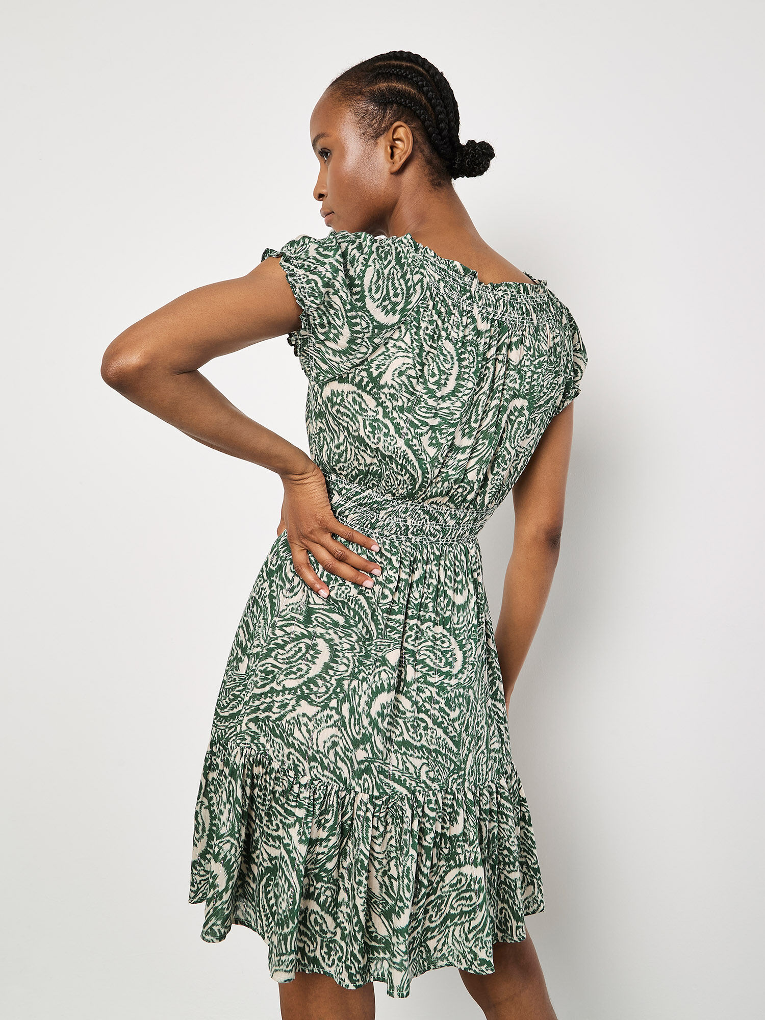 Paisley Milkmaid Mini Dress | Apricot Clothing