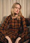 Textured Check Midi Dress, Mustard, large
