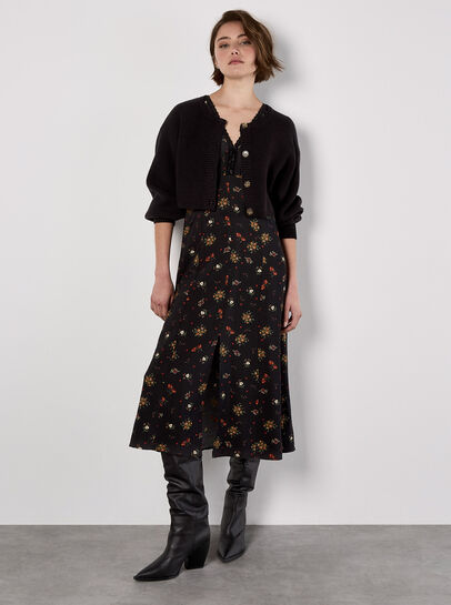 Floral Heart Midi Dress
