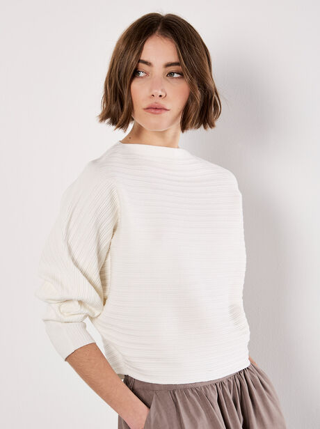 Rib Knit Batwing Jumper
