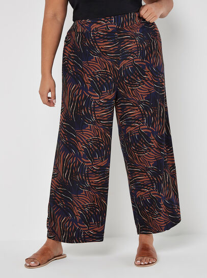 Curve Abstract Swirl Wide Leg Trousers
