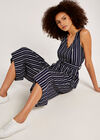 Stripe Pocket Jumpsuit, Navy, large