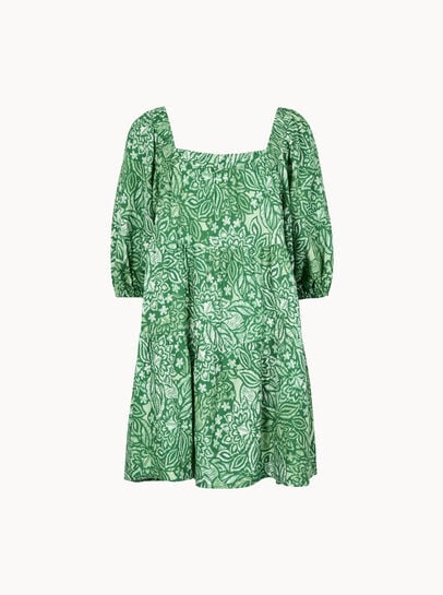 Floral Print Tiered Mini Dress