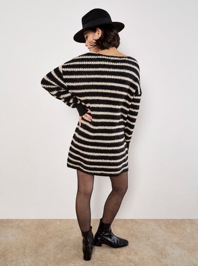 Oversized Stripe Jumper Mini Dress