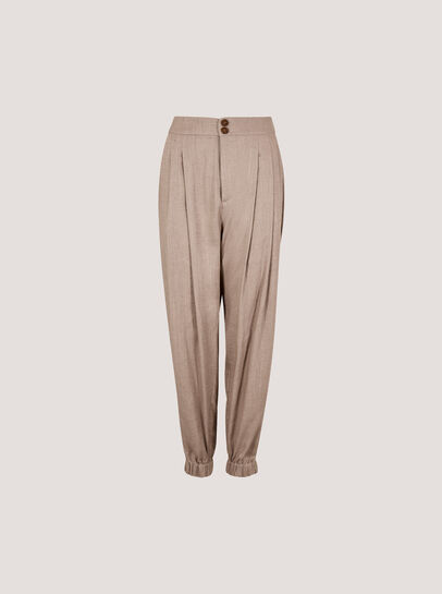 Linen Blend Woven Joggers