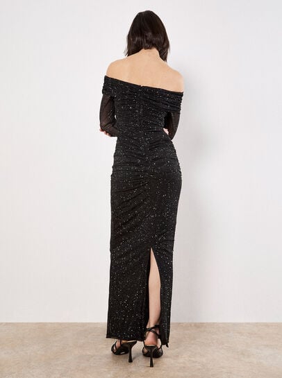 Sparkle Mesh Maxi Dress