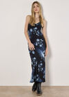 Floral Slip Midi Dress, Navy, large
