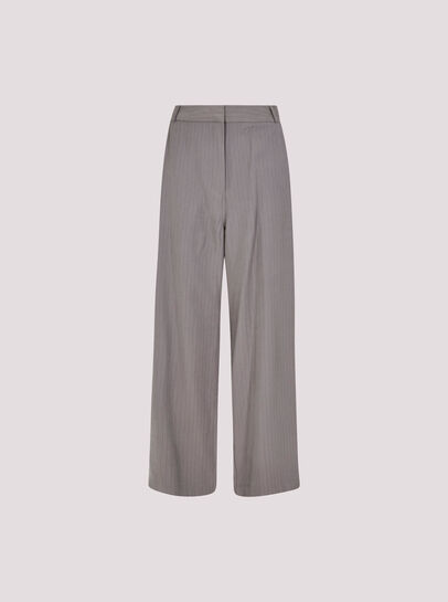 Pinstripe Wide Leg Trousers