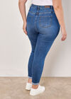 Curve Sade High-Waist Skinny Jeans, Navy, large
