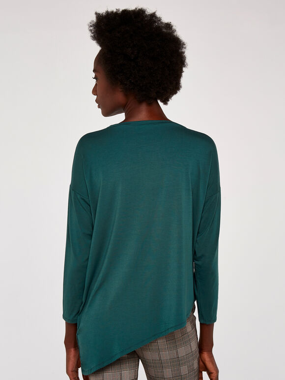 Asymmetric Hem Top, Green, large