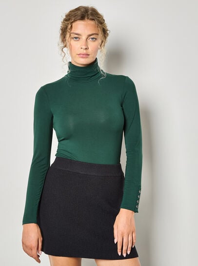 Ribbed Knit Mini Skirt