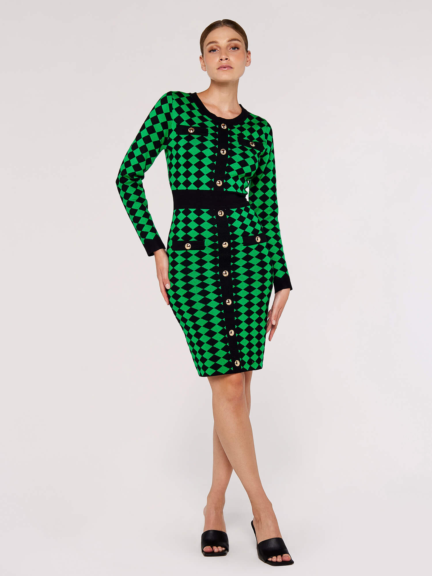 Diamond print dress top