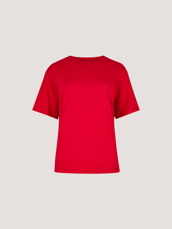Modal Jersey Basic T-Shirt, Red, large