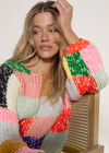Chunky Hand-Crocheted Patchwork Jumper, Assorted, large