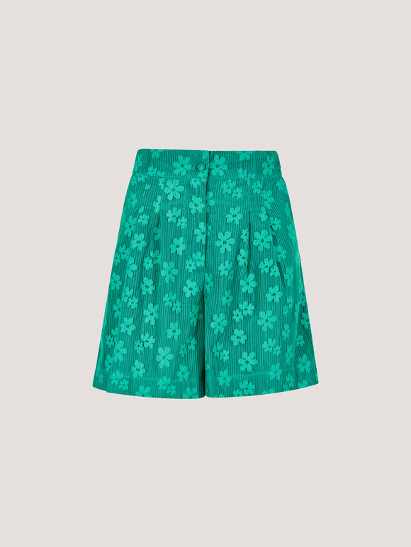 Daisy Mesh Shorts, Green, large