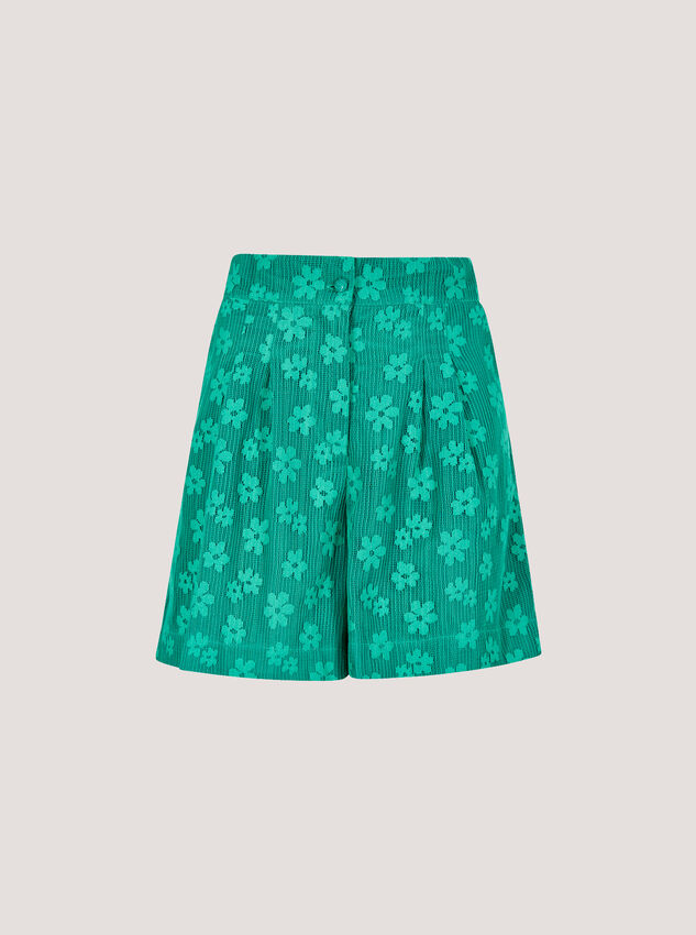 Daisy Mesh Shorts, Green, large