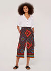 Border Print Culottes, Red, large