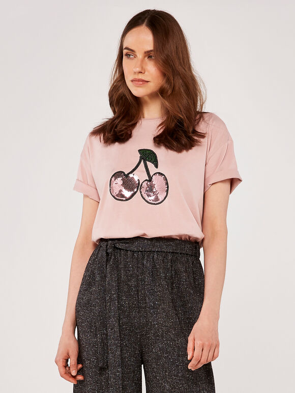 Cherry T-Shirt, Pink, large