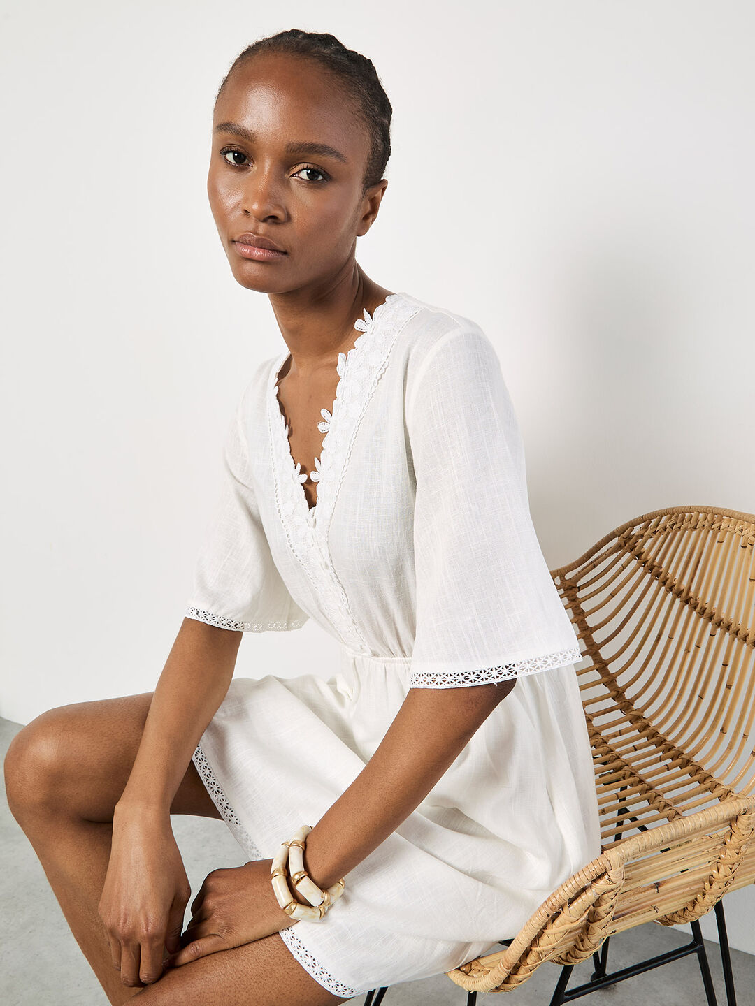 Daisy Lace Front Mini Dress