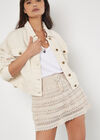 Cotton Crochet Zig Zag Tiered Skort, Stone, large