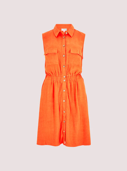 Sleeveless Shirt Mini Dress