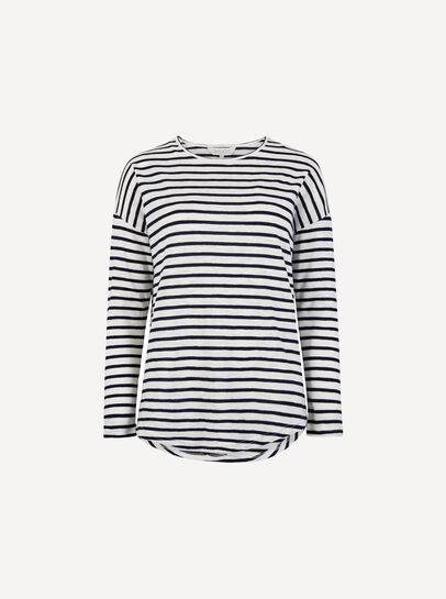 Soft Slub Jersey Stripe Top