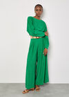 Split Back Crop Top, Green, large