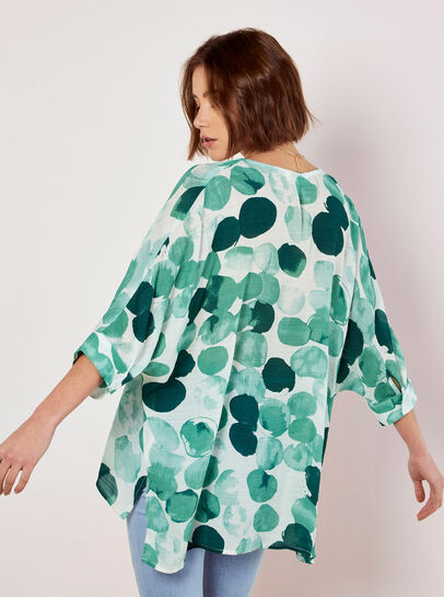 Abstract Paint Print Top