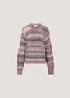 Ombre Stripe Chunky Knit Jumper, Pink, large