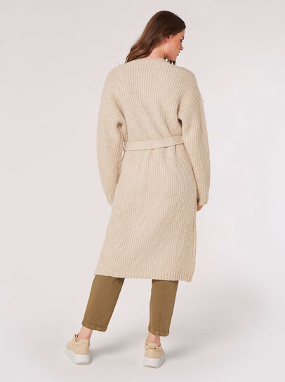 Fisherman Knit Longline  Cardigan