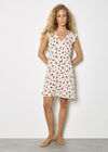 Vintage Floral Ruffle Mini Dress, Cream, large