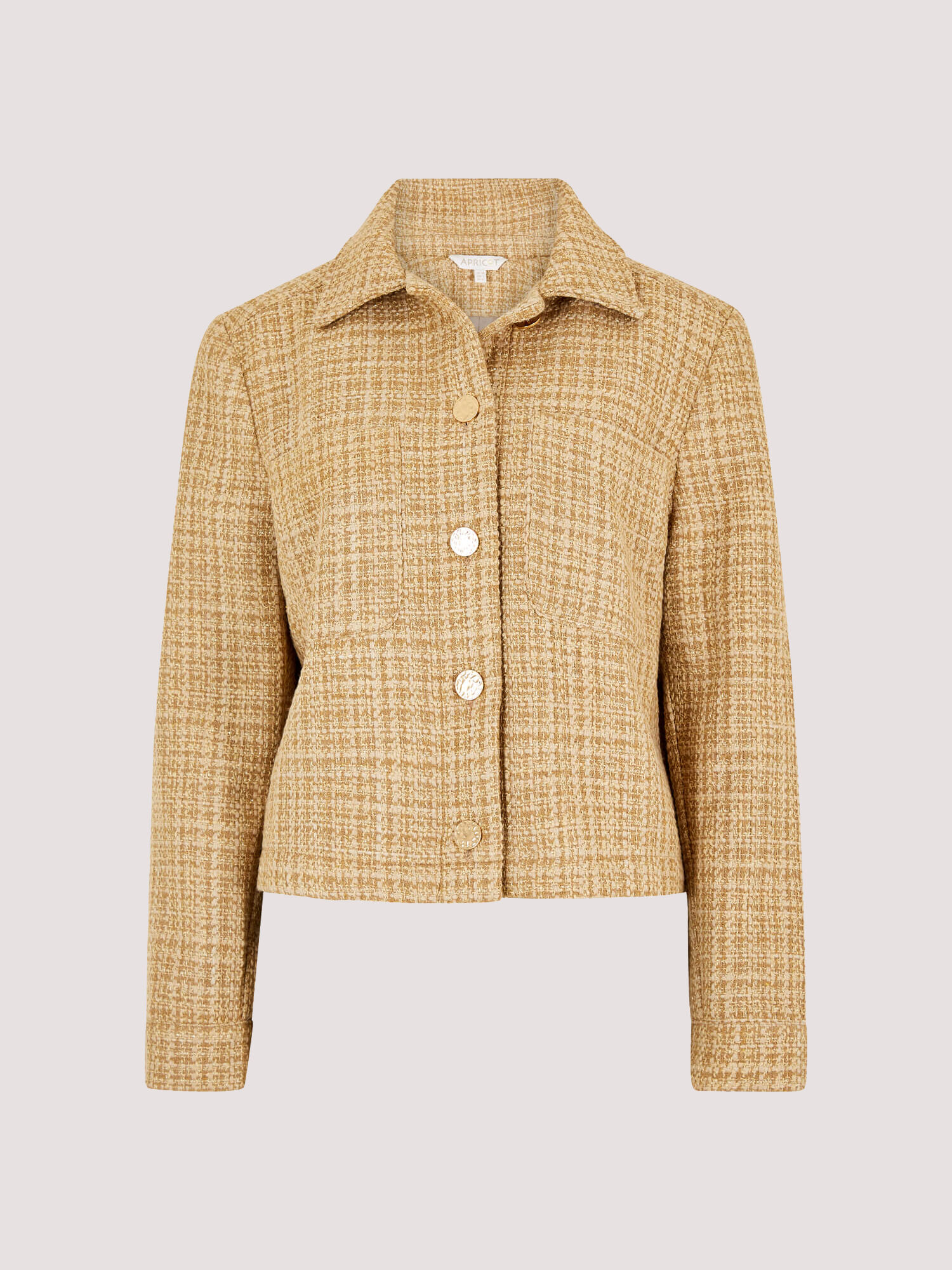 Gold tweed jacket on sale