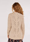 Chunky Ribbed Knit Cardigan, Stone, large
