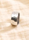 Silver Tone Band Ring, Silver, large