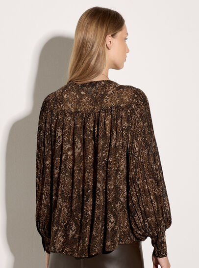Snakeskin Chiffon Blouse