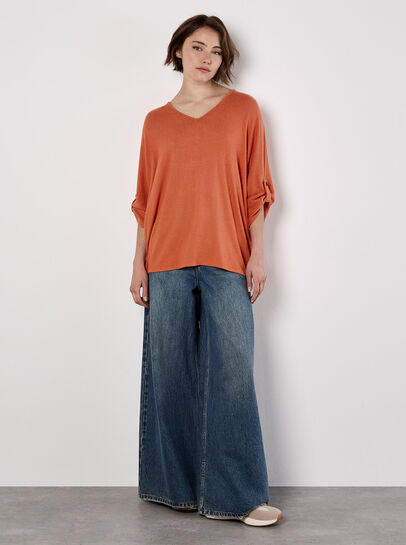 Soft Touch Oversized Batwing Top