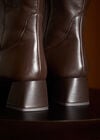 Tall Heeled Chelsea Boots, Brown, large