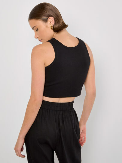Racer Knitted Crop Top