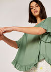 Frill Detail Top, Mint, large
