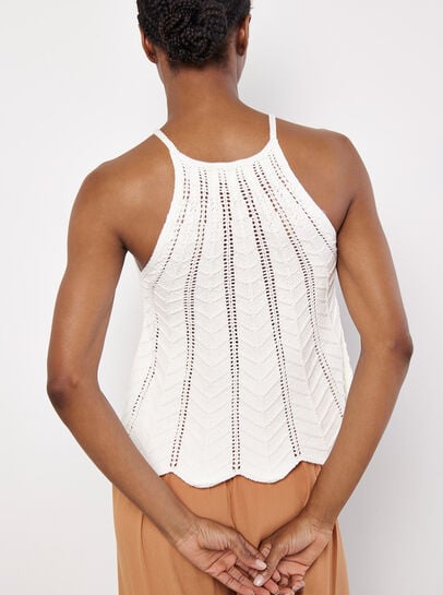 Knitted Chevron Swing Top