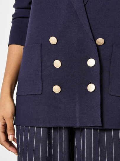 Rib Knitted Blazer