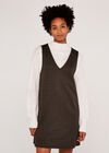 Arrow Pinafore Dress, Khaki, large