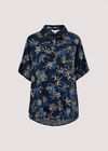 Seashell Resort Shirt, Navy, large